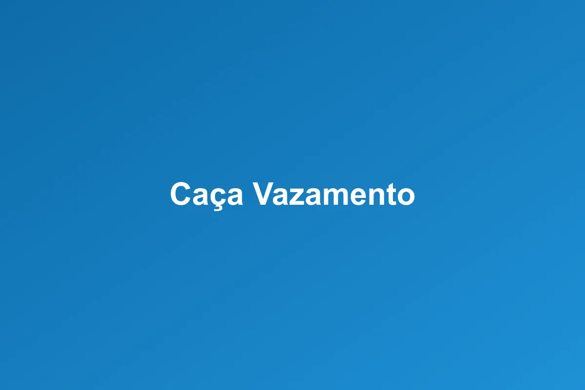 Caça-vazamento de Esgoto em Teresina